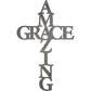 Amazing Grace Cross - Metal Wall Art