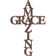 Amazing Grace Cross - Metal Wall Art