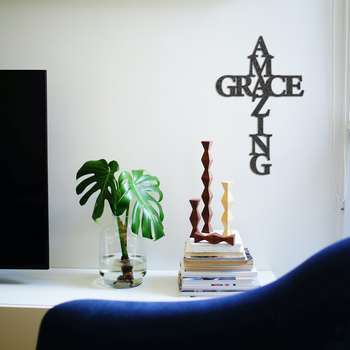 Amazing Grace Cross - Metal Wall Art