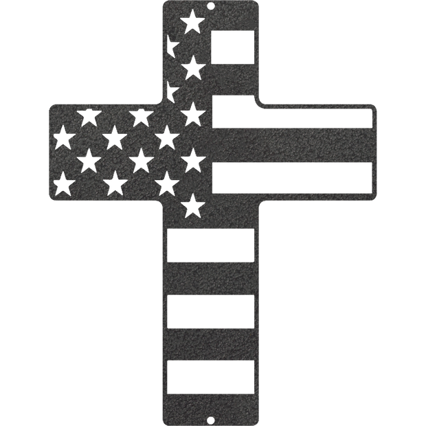 Flag Cross - Metal Wall Art