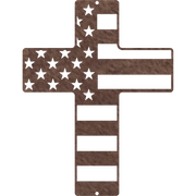 Flag Cross - Metal Wall Art