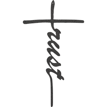 Trust Cross - Metal Wall Art