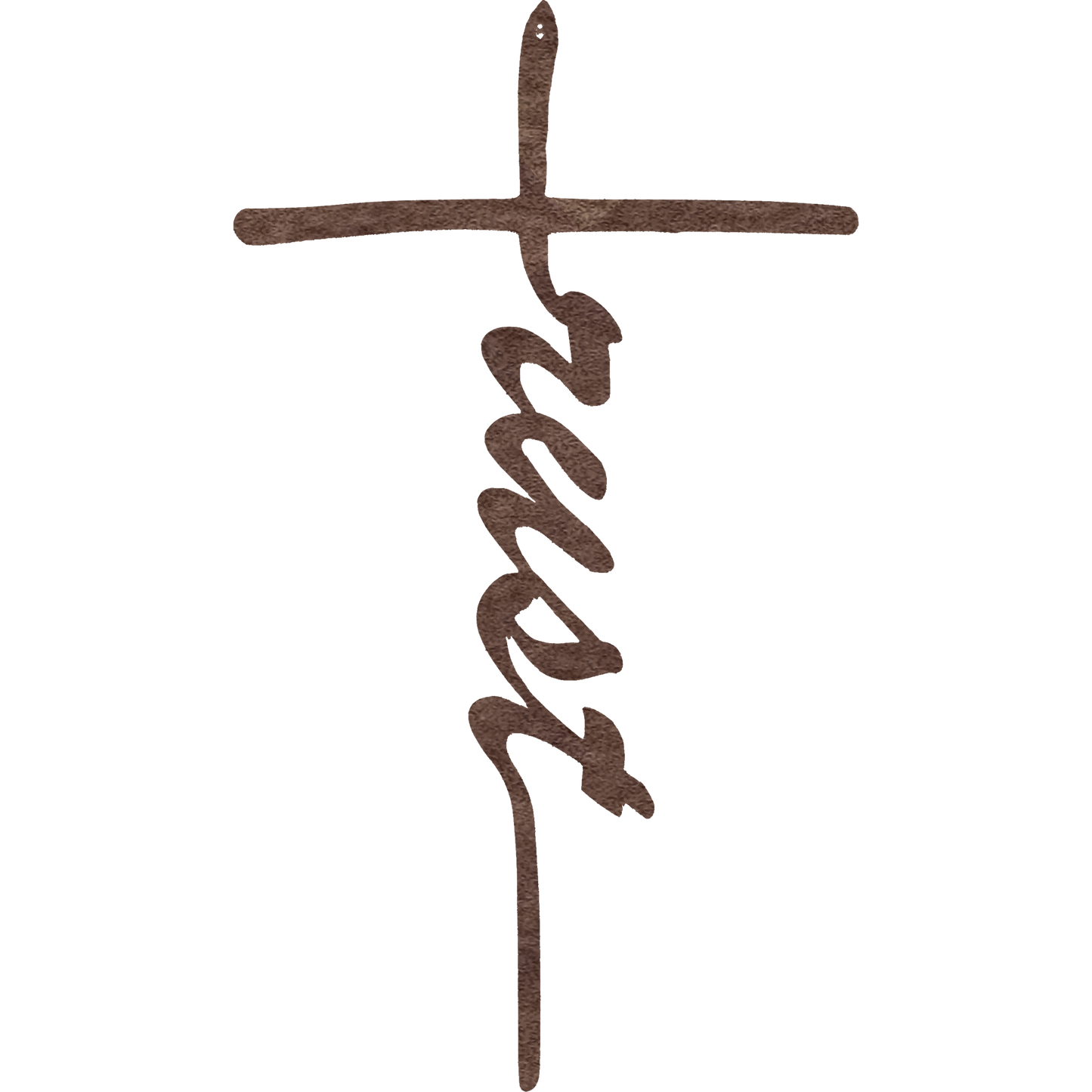 Trust Cross - Metal Wall Art