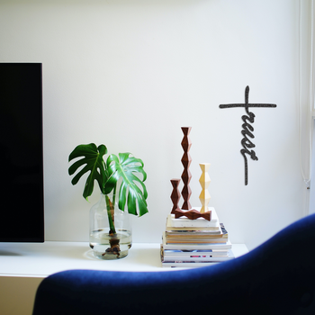Trust Cross - Metal Wall Art
