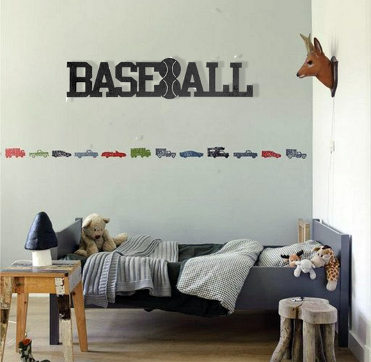 Baseball Word - Metal Wall Art