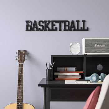 Basketball Word - Metal Wall Art