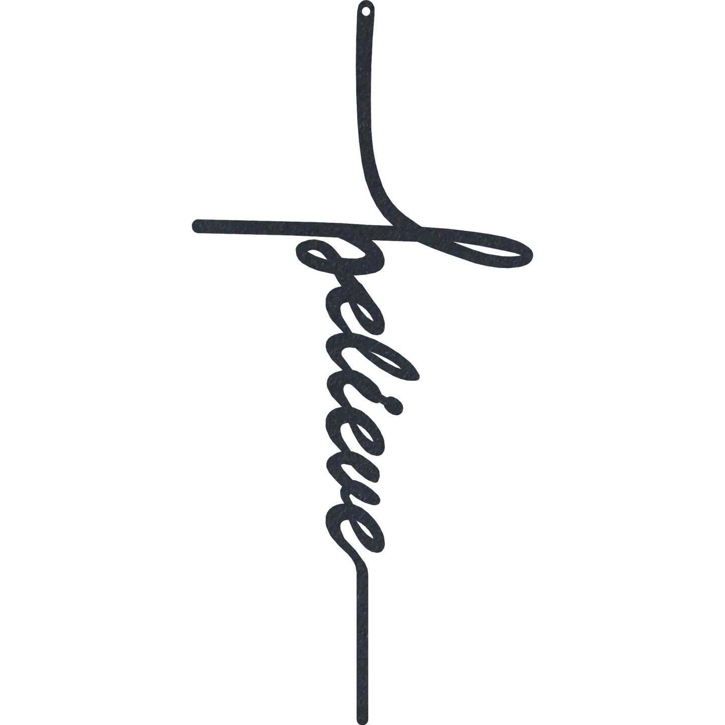 Believe Cross - Metal Wall Art