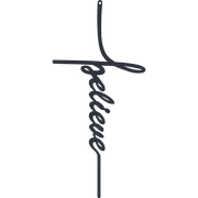 Believe Cross - Metal Wall Art