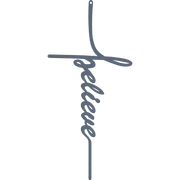 Believe Cross - Metal Wall Art