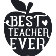 Best Teacher Ever Apple - Metal Wall Art