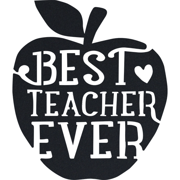 Best Teacher Ever Apple - Metal Wall Art