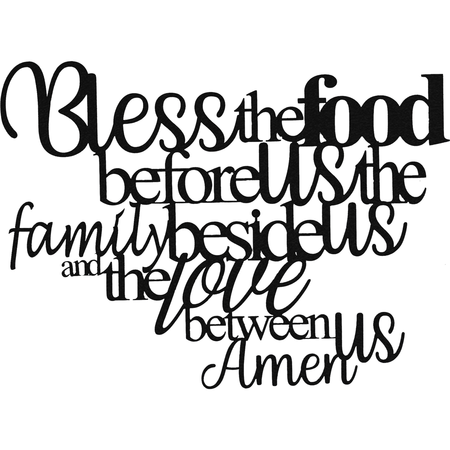 Bless The Food - Metal Wall Art - Badger Steel USA