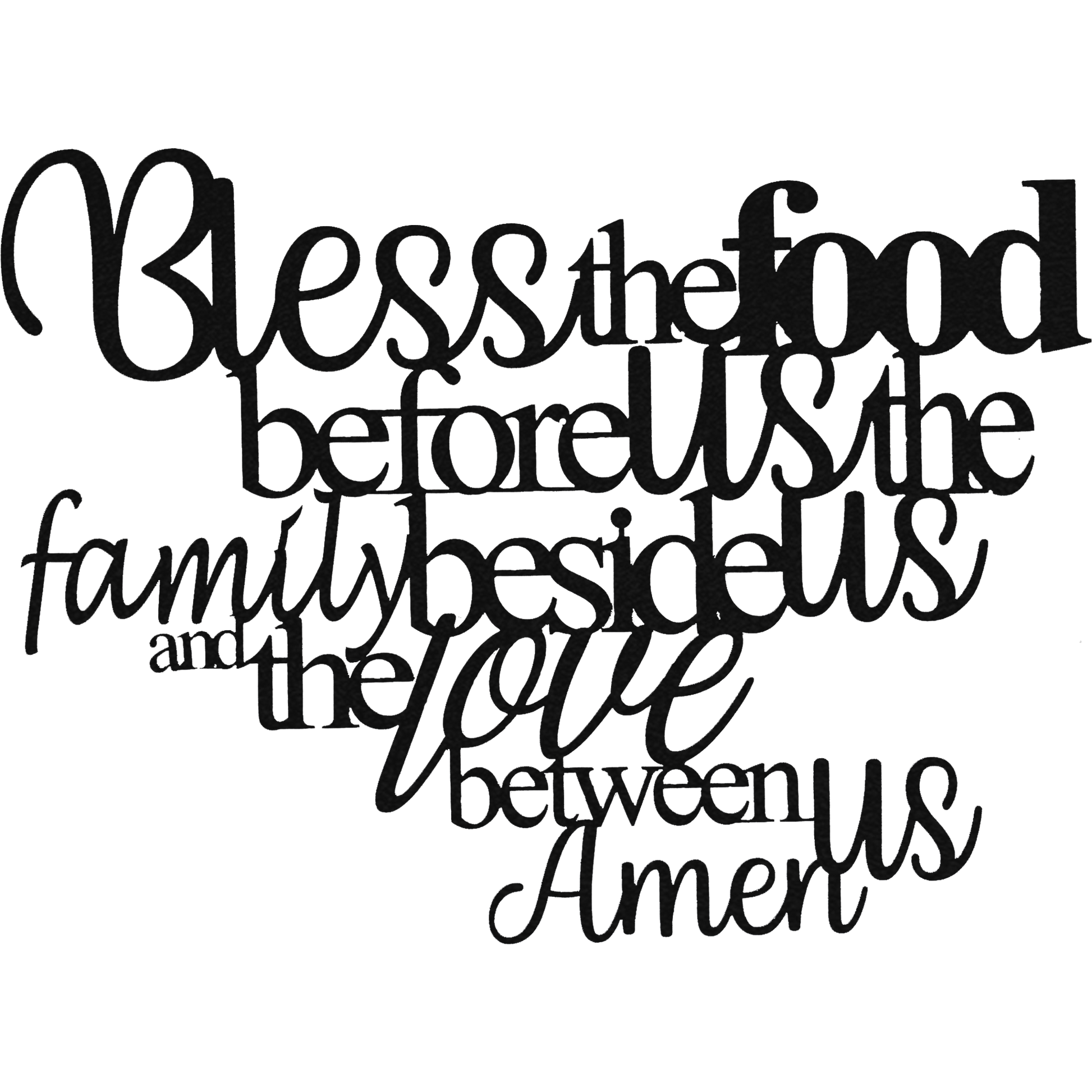 Bless The Food - Metal Wall Art - Badger Steel USA