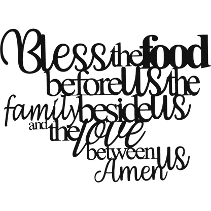 Bless The Food - Metal Wall Art - Badger Steel USA