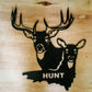 Buck and Doe Monogram - Metal Wall Art