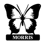 Butterfly Monogram - Metal Wall Art