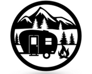 Camper Mountain - Metal Wall Art