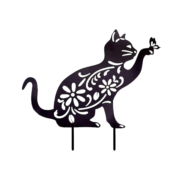 Cat Garden Stake - Metal Wall Art