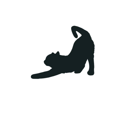 Cat Stretching - Metal Wall Art