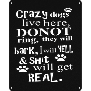 Crazy Dogs - Metal Wall Art