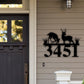 Deer Address Plaque - Metal Wall Art