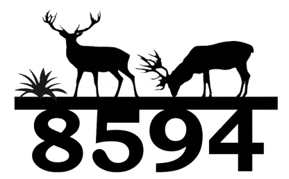 Deer Address Plaque - Metal Wall Art
