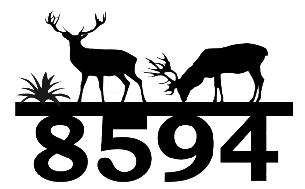 Deer Address Plaque - Metal Wall Art