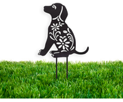 Dog Garden Stake - Metal Wall Art