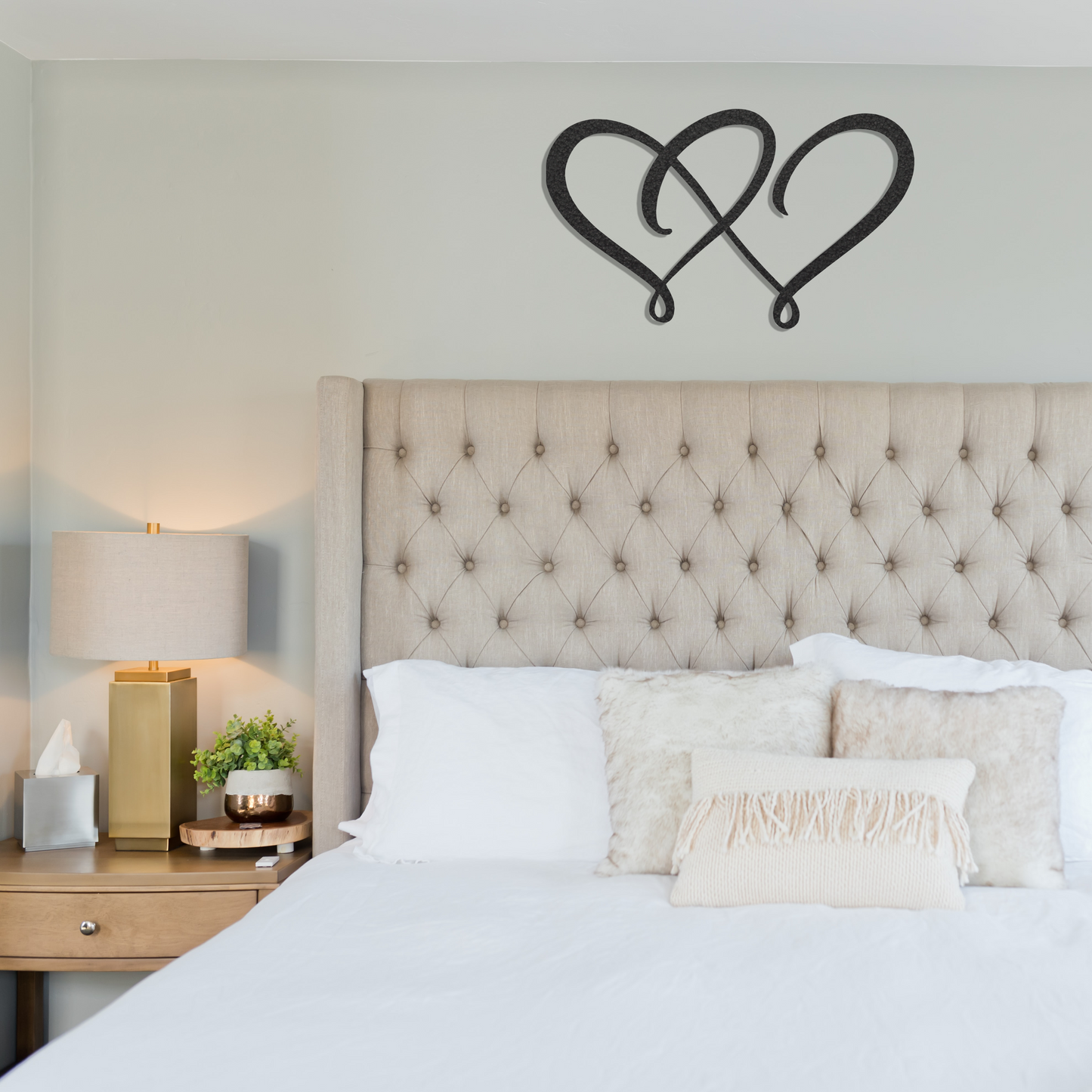 Double Heart - Metal Wall Art
