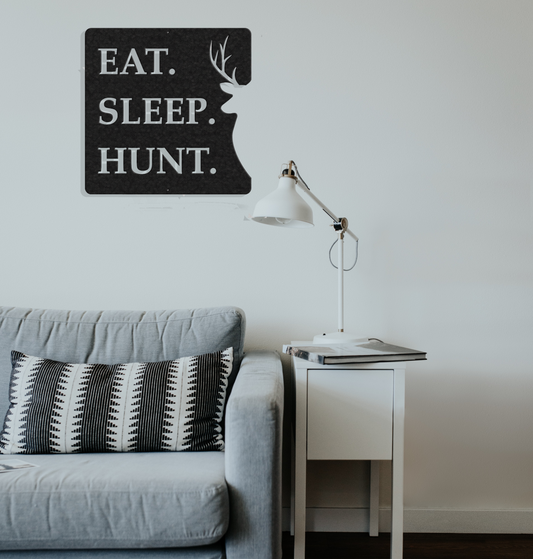 Eat Sleep Hunt - Metal Wall Art