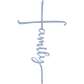 Family Cross Metal Wall Art