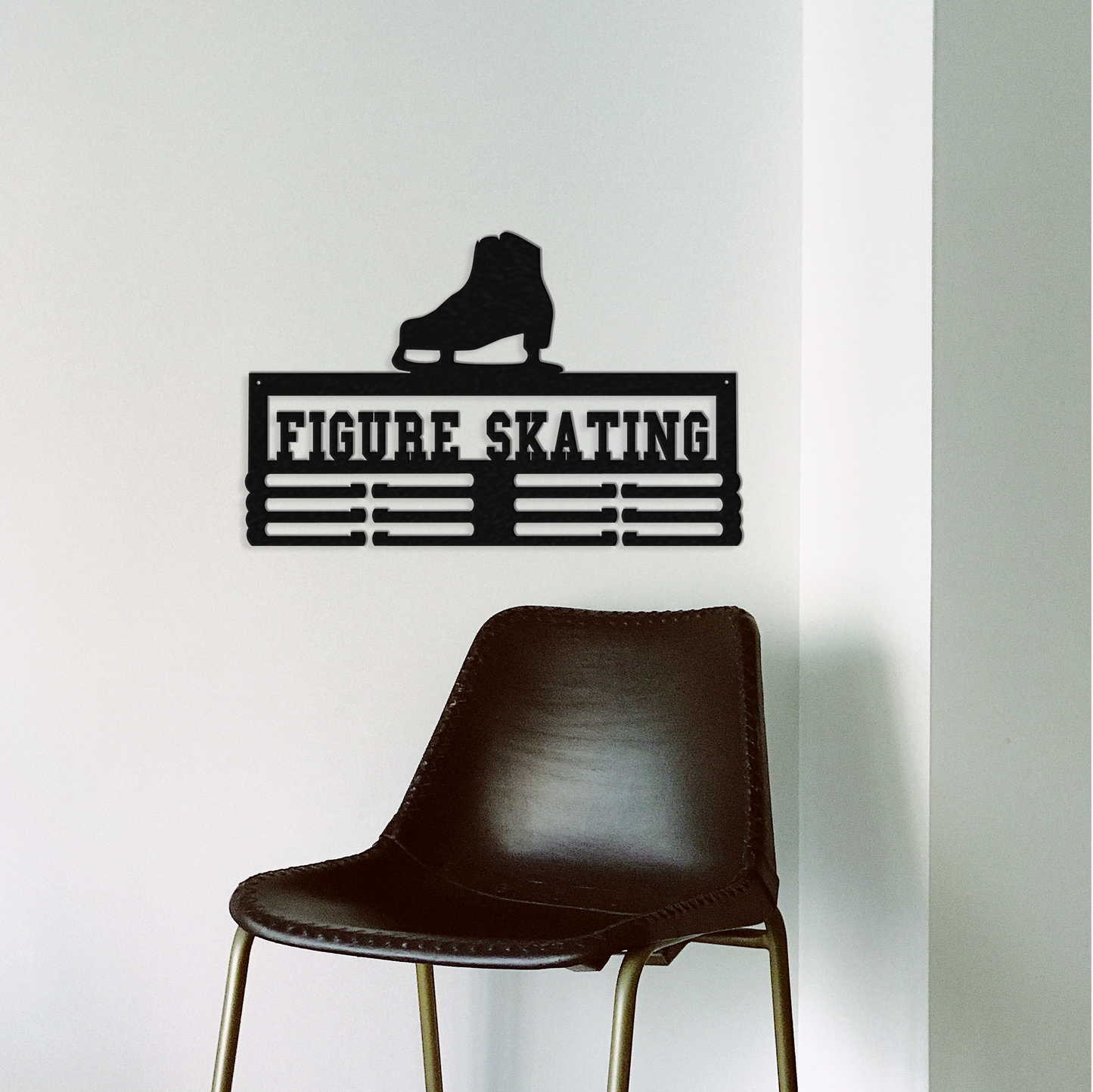 Figure Skater Medal Holder - Metal Wall Art
