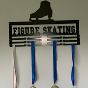 Figure Skater Medal Holder - Metal Wall Art
