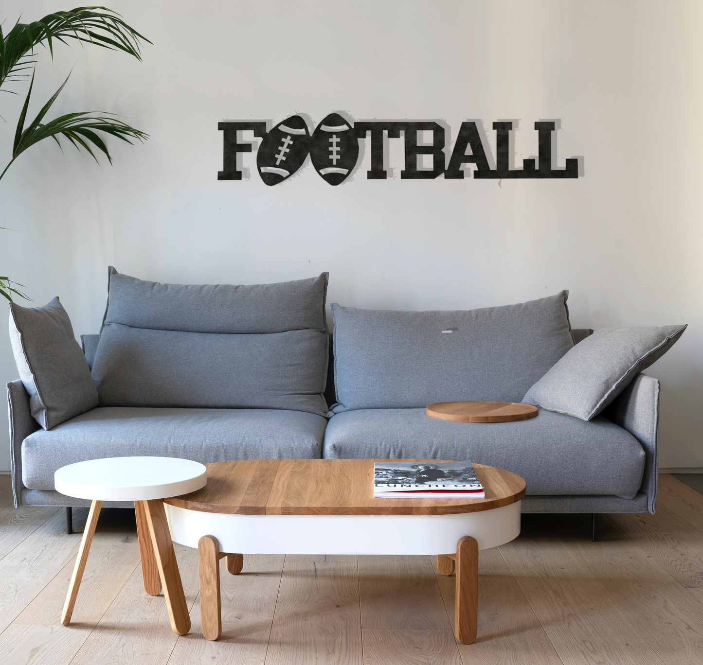 Football Word - Metal Wall Art