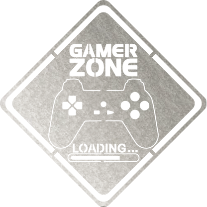Gamer Zone - Metal Wall Art Hammer Silver - Badger Steel USA