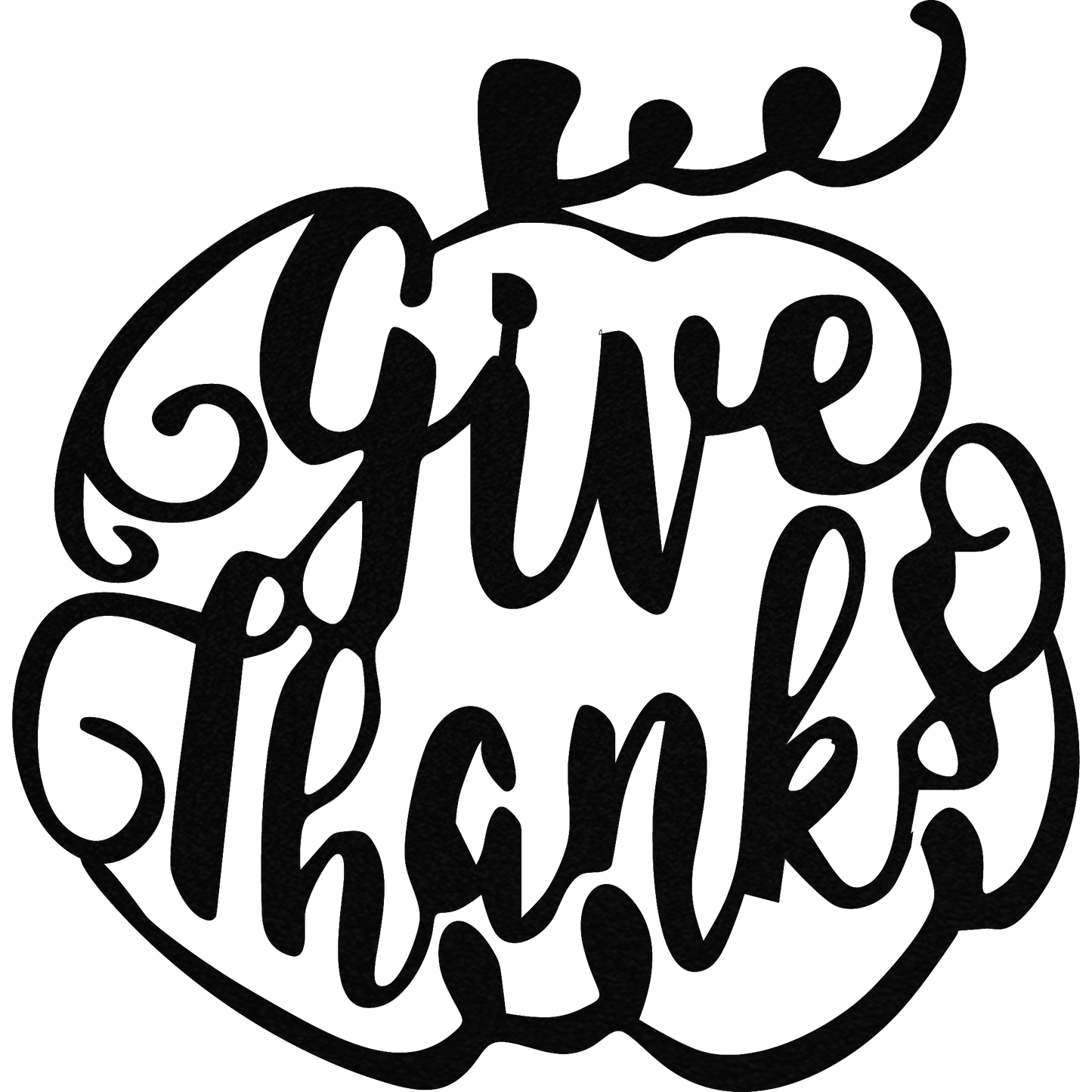 Give Thanks Pumkin - Metal Wall Art - Badger Steel USA