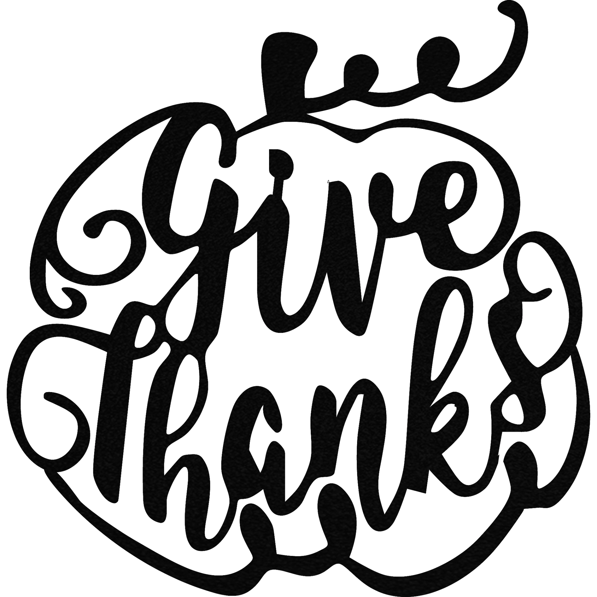 Give Thanks Pumkin - Metal Wall Art - Badger Steel USA