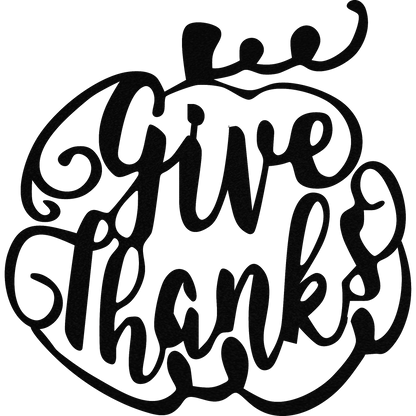 Give Thanks Pumkin - Metal Wall Art - Badger Steel USA