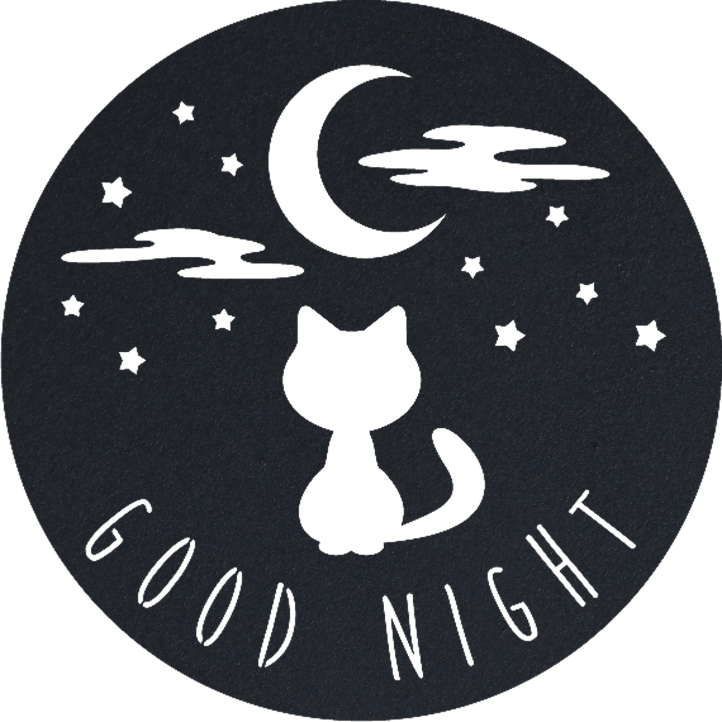 Good Night Cat - Metal Wall Art