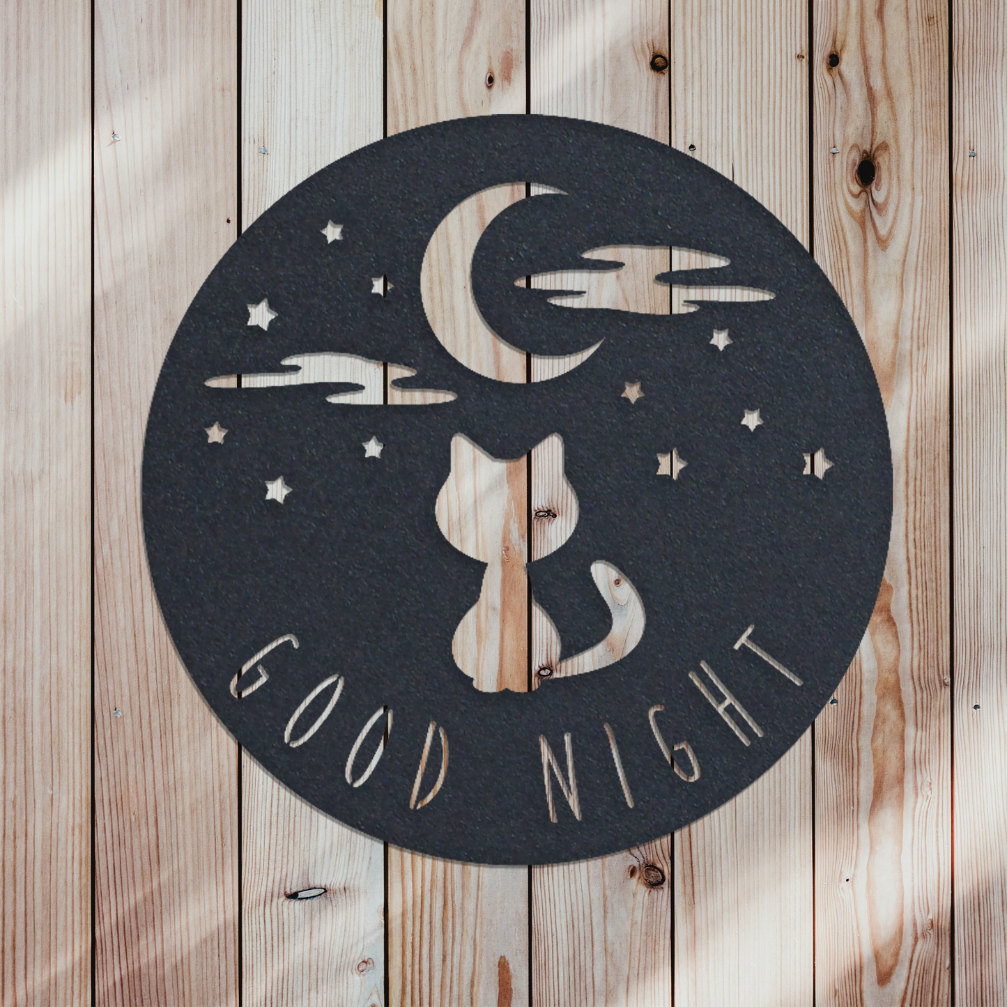 Good Night Cat - Metal Wall Art