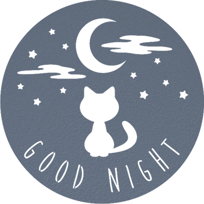 Good Night Cat - Metal Wall Art