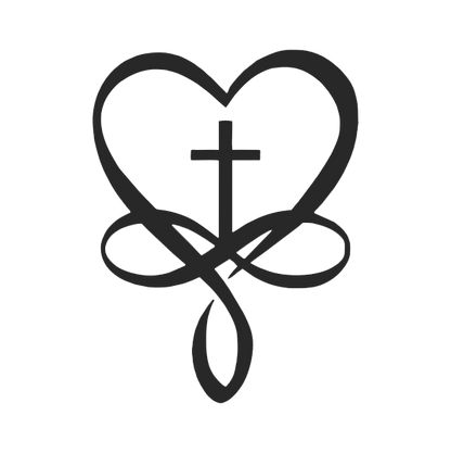 Heart Cross - Metal Wall Art