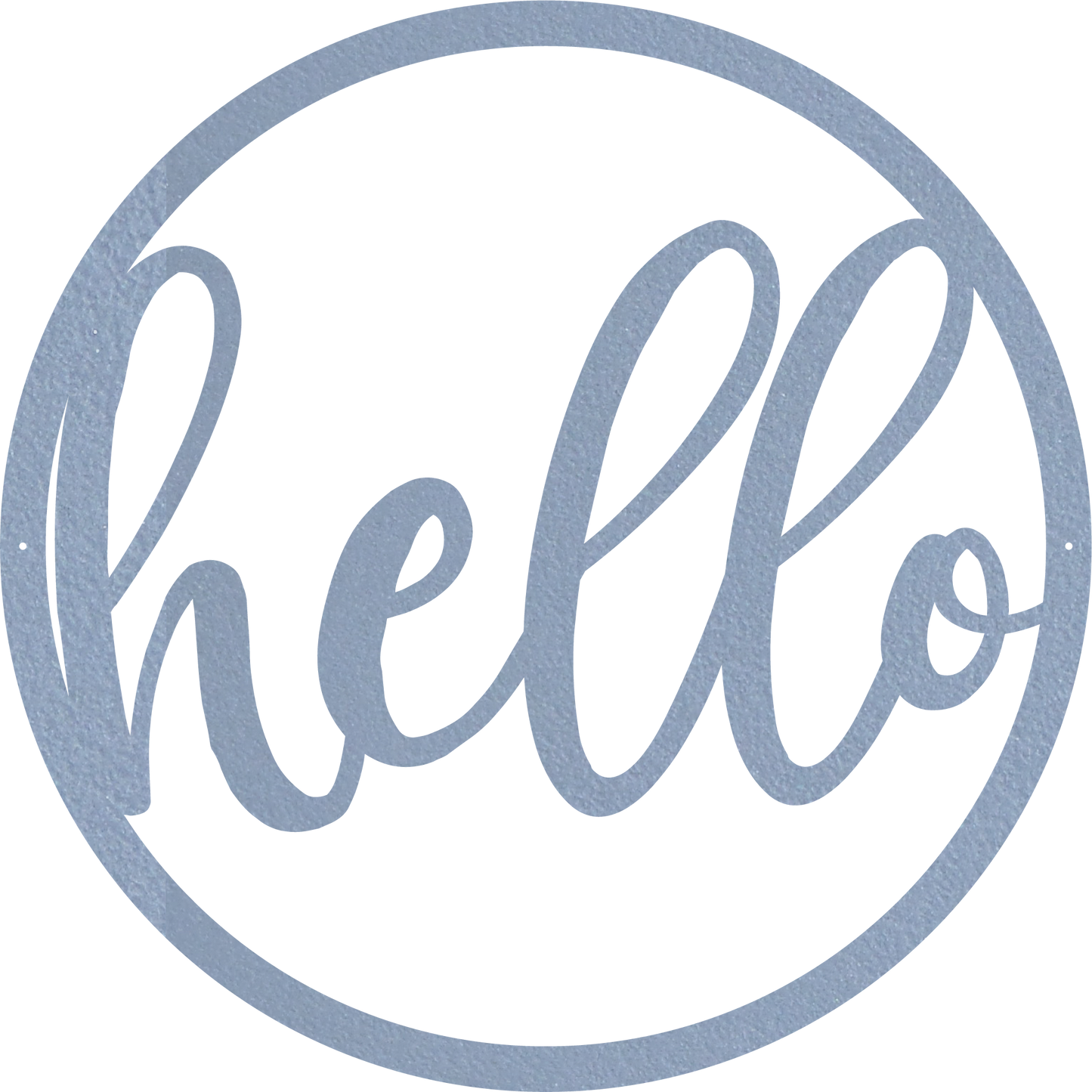 Hello Round Sign - Metal Wall Art