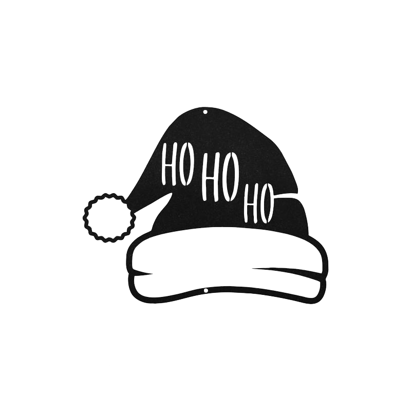 HoHoHo Hat- Metal Wall Art