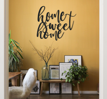 Home Sweet Home Cursive - Metal Wall Art
