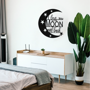 I Love You To The Moon And Back - Metal Wall Art