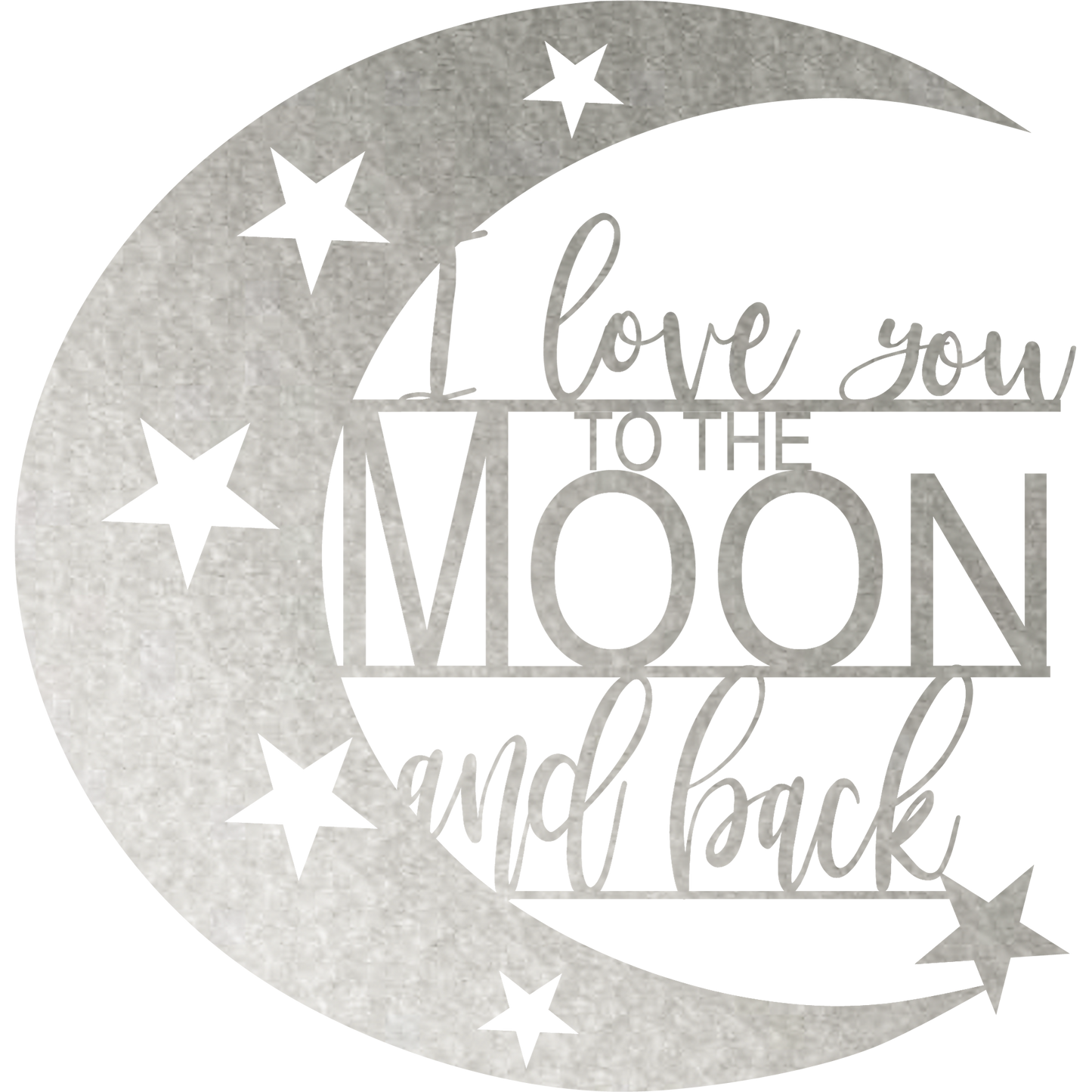 I Love You To The Moon And Back - Metal Wall Art