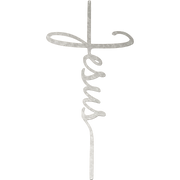 Jesus Cross - Metal Wall Art Hammer Silver - Badger Steel USA
