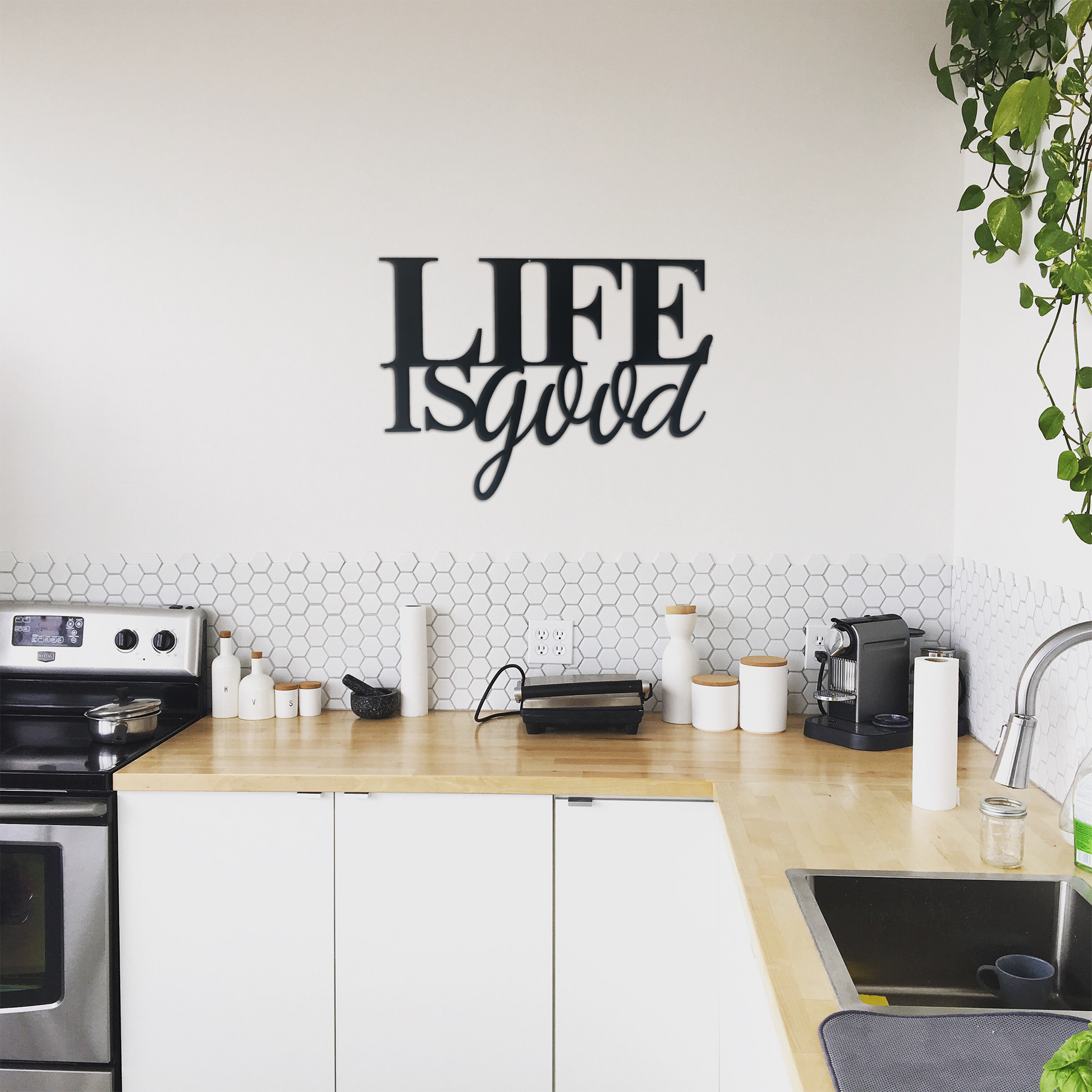 Life Is Good Metal Wall Art Sign - Badger Steel USA