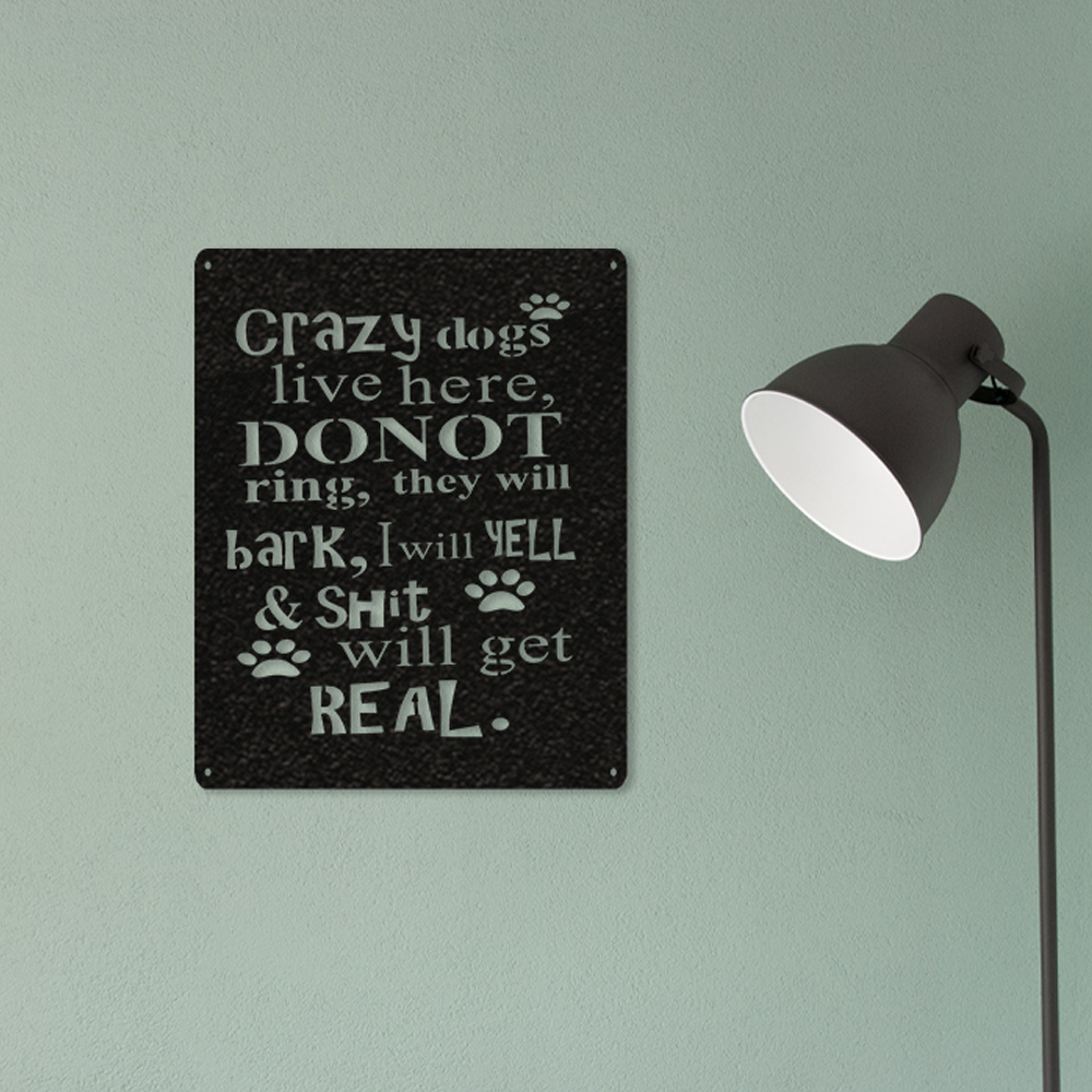Crazy Dogs - Metal Wall Art